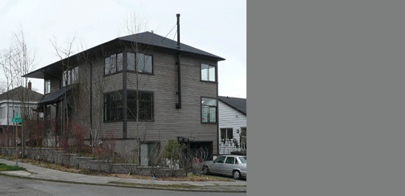 North Capitol Hill Home by Studio Ectypos shows a modern exterior with wood siding and flat roof.