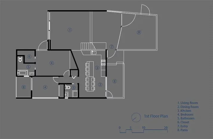 First floor plan diagram of Manifold House with room labels and dimensions.