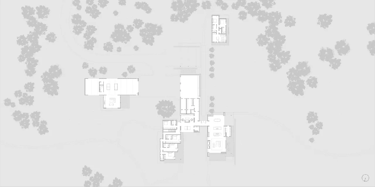 Site plan for Thunder Road Reaches project in Jackson Hole, Wyoming by Turkel Design.